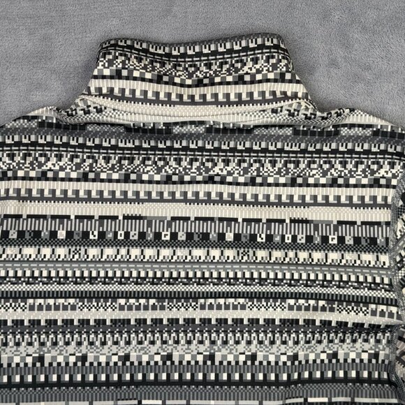 Nike Pro HyperWarm Fleece Womens M Gray Aztec Geometric Dri-Fit 1/4 Zip Running - Picture 7 of 14